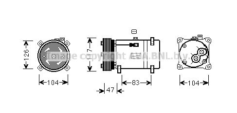 AVA QUALITY COOLING Kompresors, Gaisa kond. sistēma PEK066